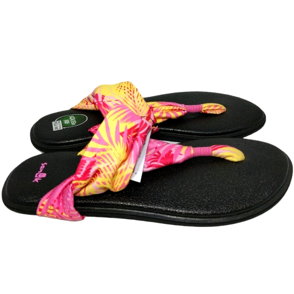 NEW Sanuk Yoga Sling Prints Tropical Girls 6-7